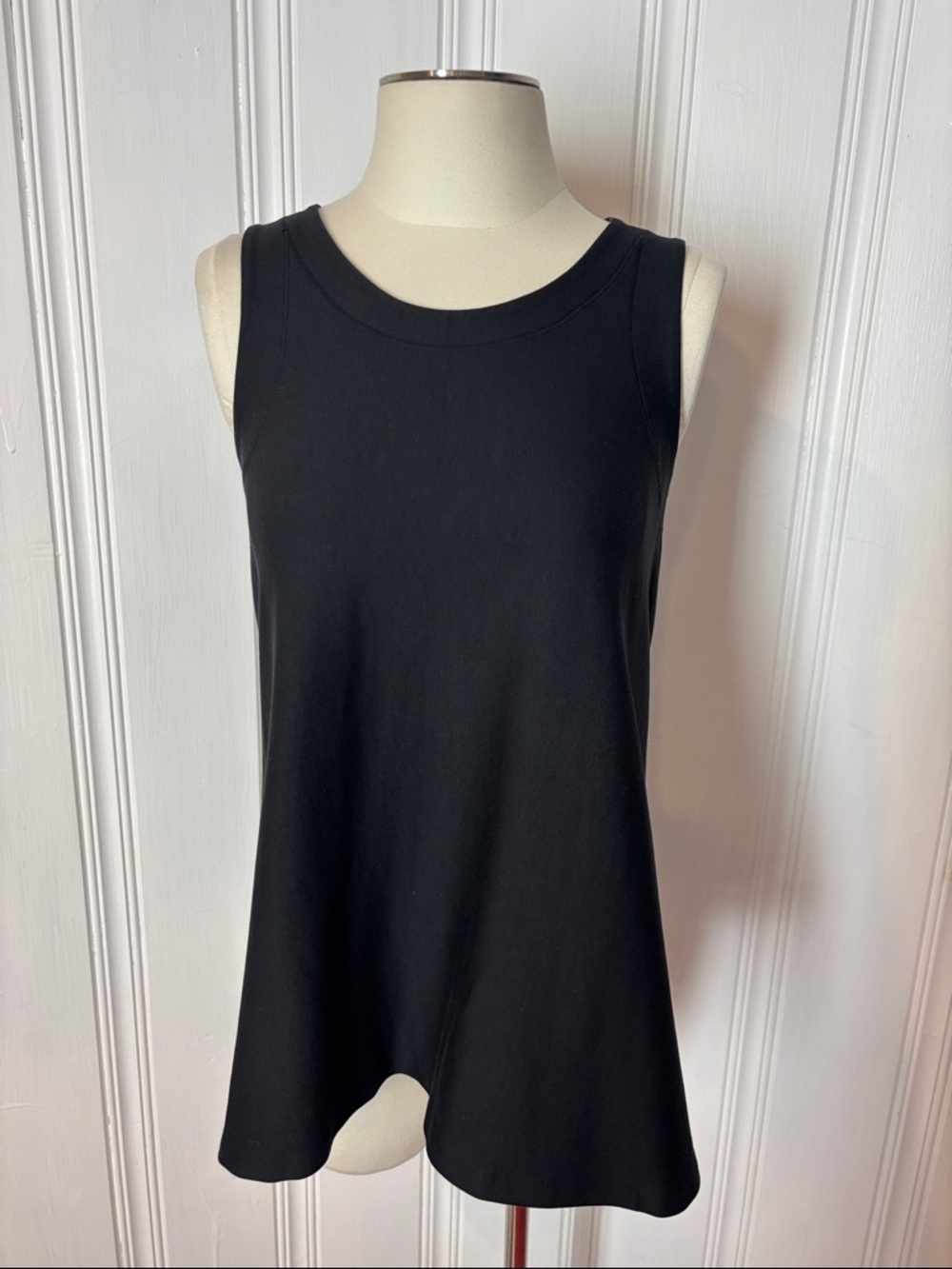 NWOT COS Black A-Line Long Tank Top | Sculptural Cotton Minimalist Tunic XS